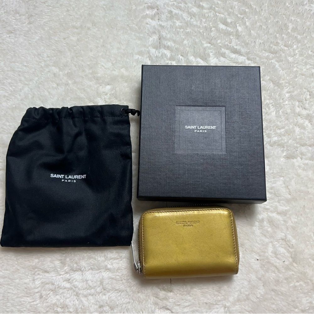 Saint Laurent Wallet Gold Used